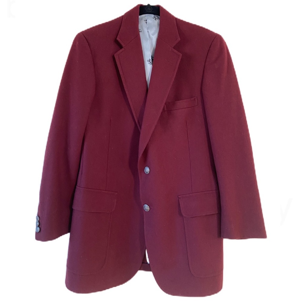 Austin Reed Cranberry Pure Virgin Wool Blazer Approx M